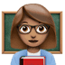 👩🏽‍🏫 woman teacher: medium skin tone display on Apple